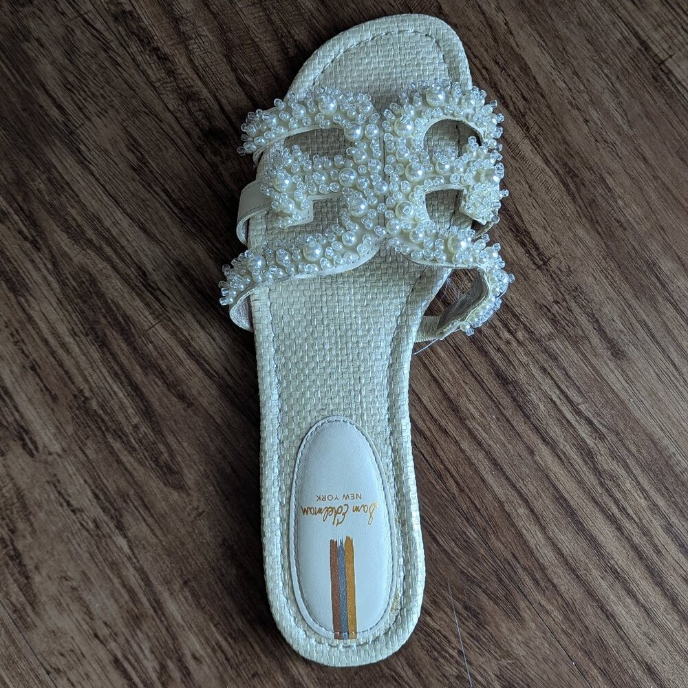 Creme Beaded Sandals